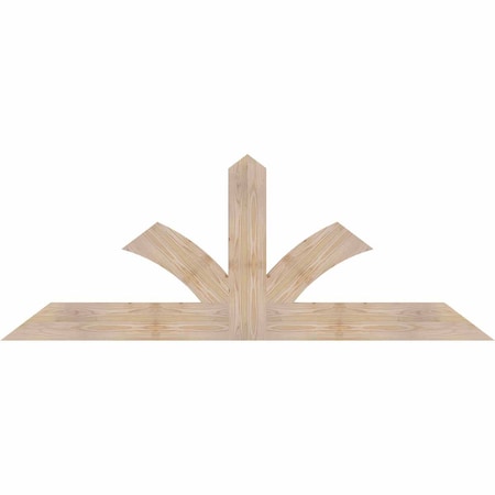Ekena Millwork Richland Smooth Timber Gable Bracket, Douglas Fir, 72"W x 27"H x 1 1/2"D x 5 1/2"F, 9/12 Pitch GBW072X27X0206RIC00SDF